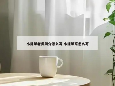 小提琴老师简介怎么写 小提琴家怎么写