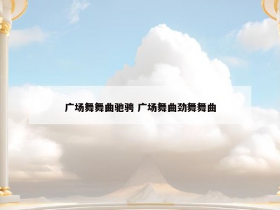 广场舞舞曲驰骋 广场舞曲劲舞舞曲