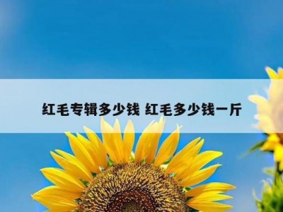 红毛专辑多少钱 红毛多少钱一斤
