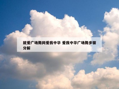 就爱广场舞网爱我中华 爱我中华广场舞步骤分解