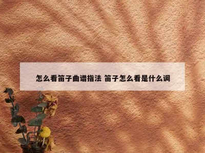 怎么看笛子曲谱指法 笛子怎么看是什么调