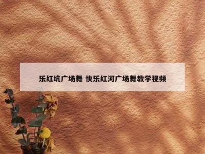 乐红坑广场舞 快乐红河广场舞教学视频