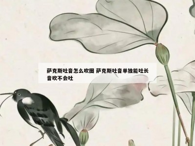 萨克斯吐音怎么吹图 萨克斯吐音单独能吐长音吹不会吐