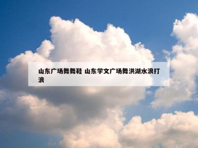 山东广场舞舞鞋 山东学文广场舞洪湖水浪打浪