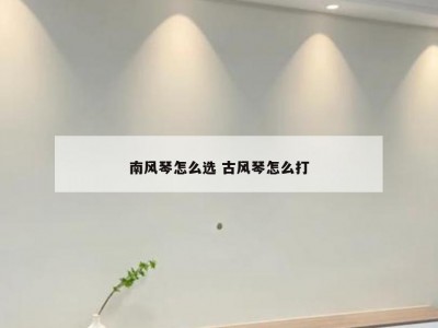 南风琴怎么选 古风琴怎么打