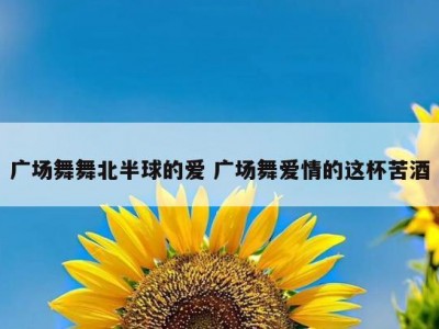 广场舞舞北半球的爱 广场舞爱情的这杯苦酒