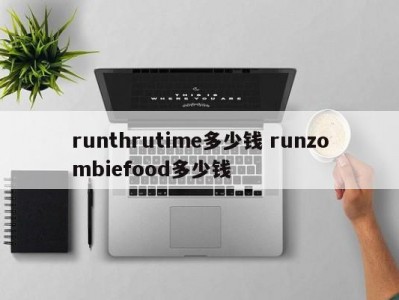 runthrutime多少钱 runzombiefood多少钱