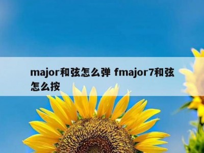 major和弦怎么弹 fmajor7和弦怎么按