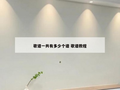 歌谱一共有多少个谱 歌谱教程