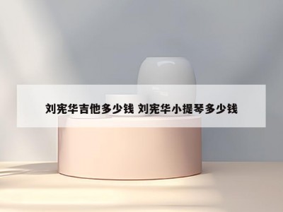 刘宪华吉他多少钱 刘宪华小提琴多少钱