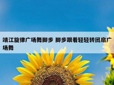 靖江旋律广场舞脚步 脚步跟着轻轻转团扇广场舞