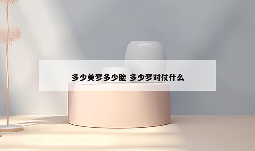 多少美梦多少脸 多少梦对仗什么