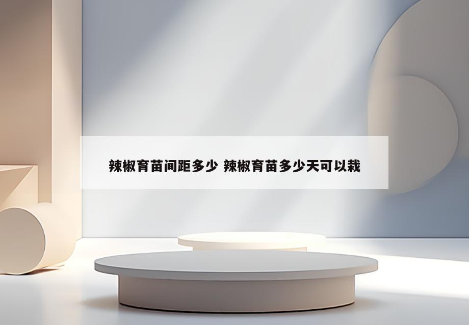 辣椒育苗间距多少 辣椒育苗多少天可以栽