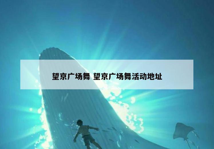 望京广场舞 望京广场舞活动地址