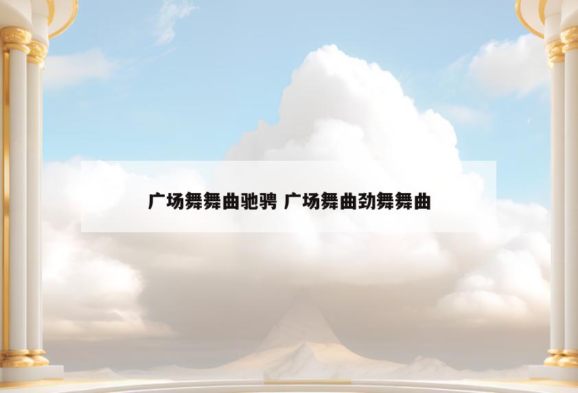 广场舞舞曲驰骋 广场舞曲劲舞舞曲